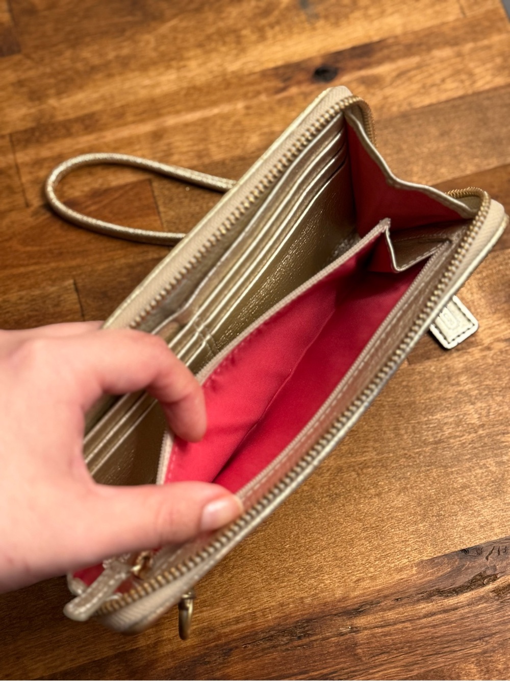 Coach Poppy Multicolor Long Wallet Wristlet with Gold Trim - Picture 12 of 12